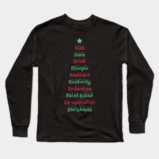 Board Game Category Christmas Tree - Board Games Design - Gaming Art Long Sleeve T-Shirt